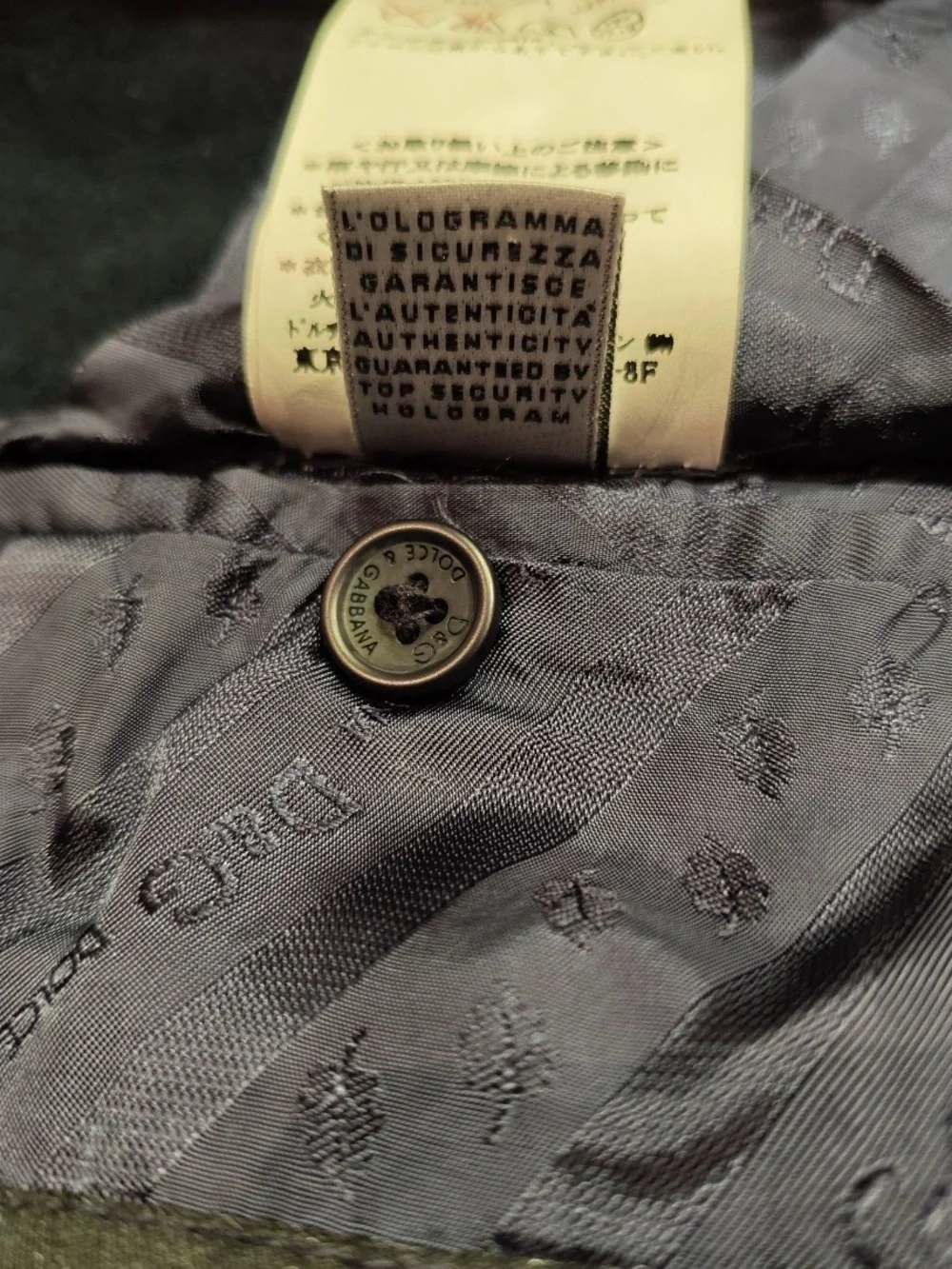Dolce & Gabbana Navy Suede Military Jacket with White Piping